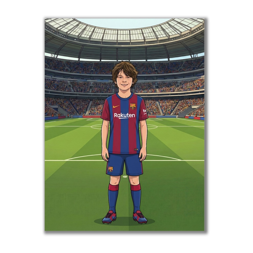 Obraz na plátně z vaší fotky - Fotbalista slavného klubu