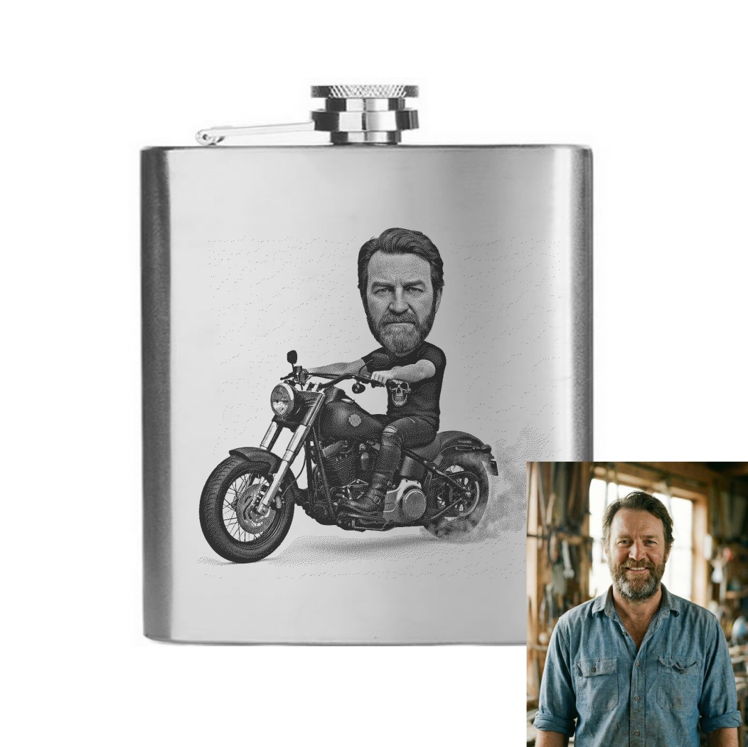 Obří placatka - Motorkář podle vaší fotky