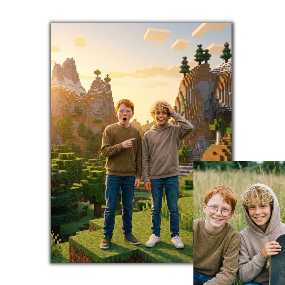 Minecraft podle vaší fotky pro vlastní tisk