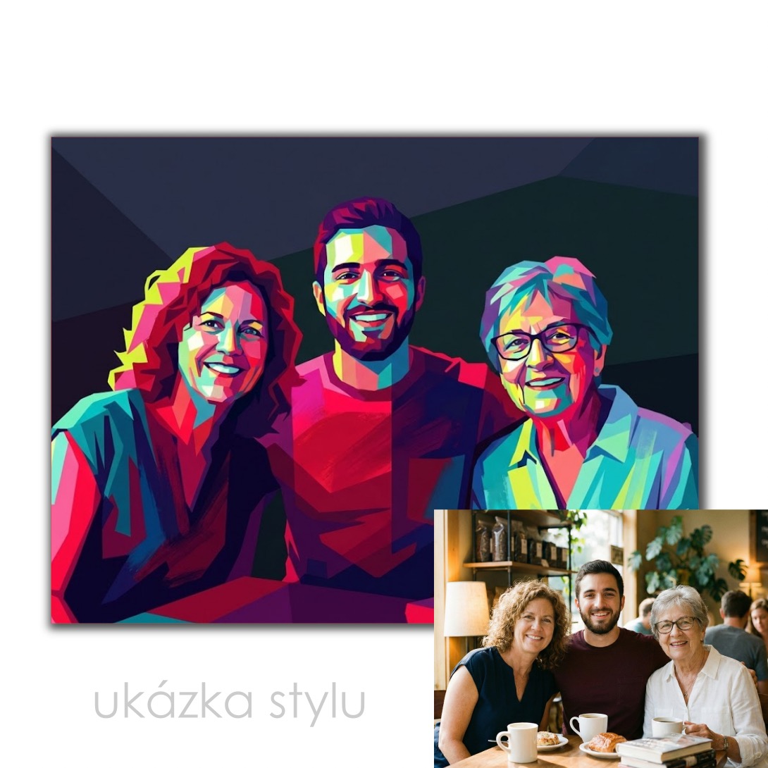 Moderní kubismus podle vaší fotky pro vlastní tisk