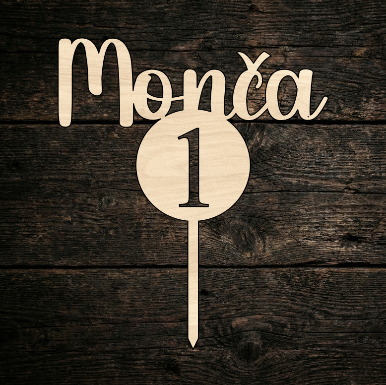 Nározeninový zápich se jménem a rokem