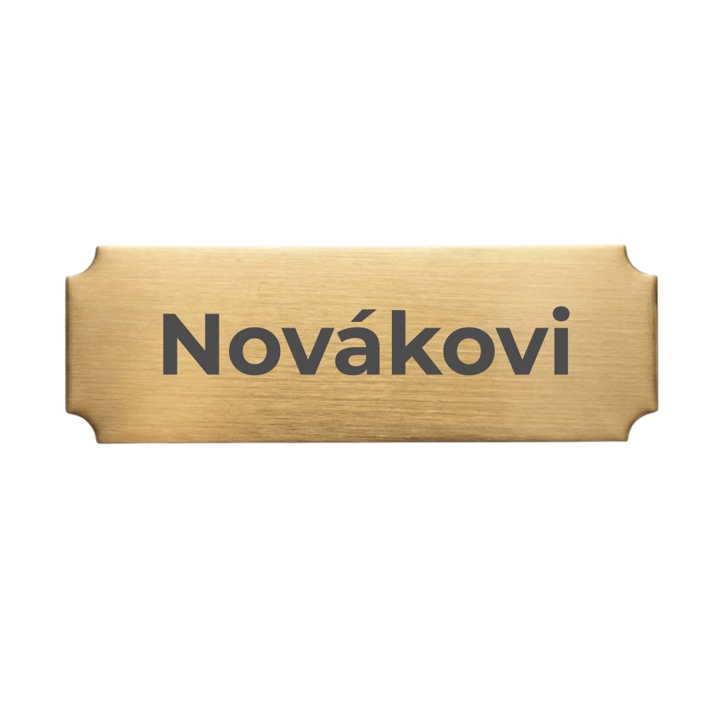 Samolepící nerezová jmenovka na dveře
