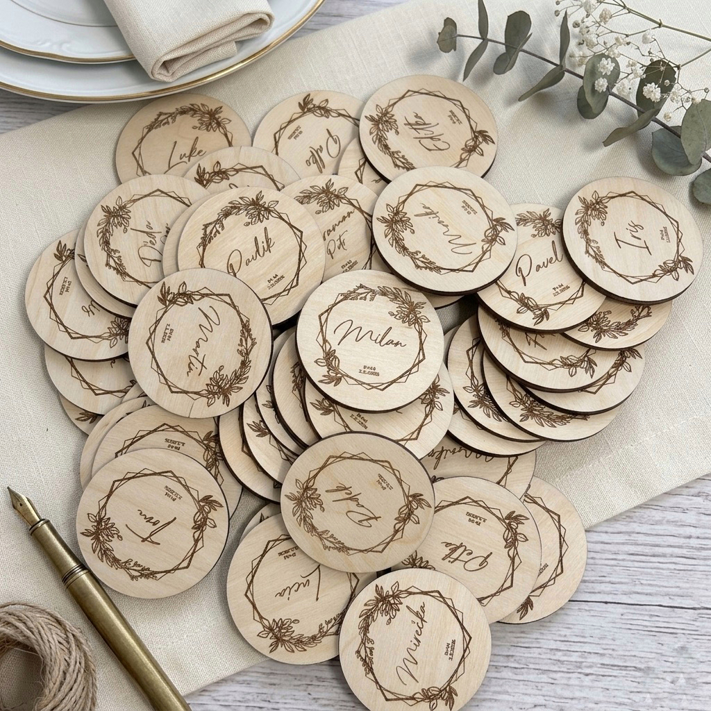 Svatební magnetky - jmenovky