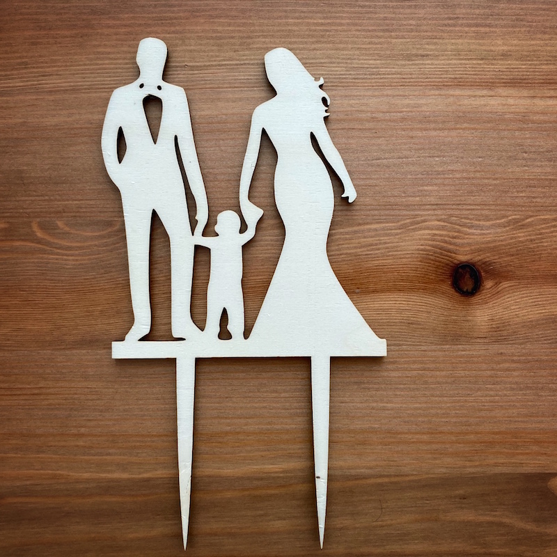 Zápich do dortu - Novomanželé a dítě