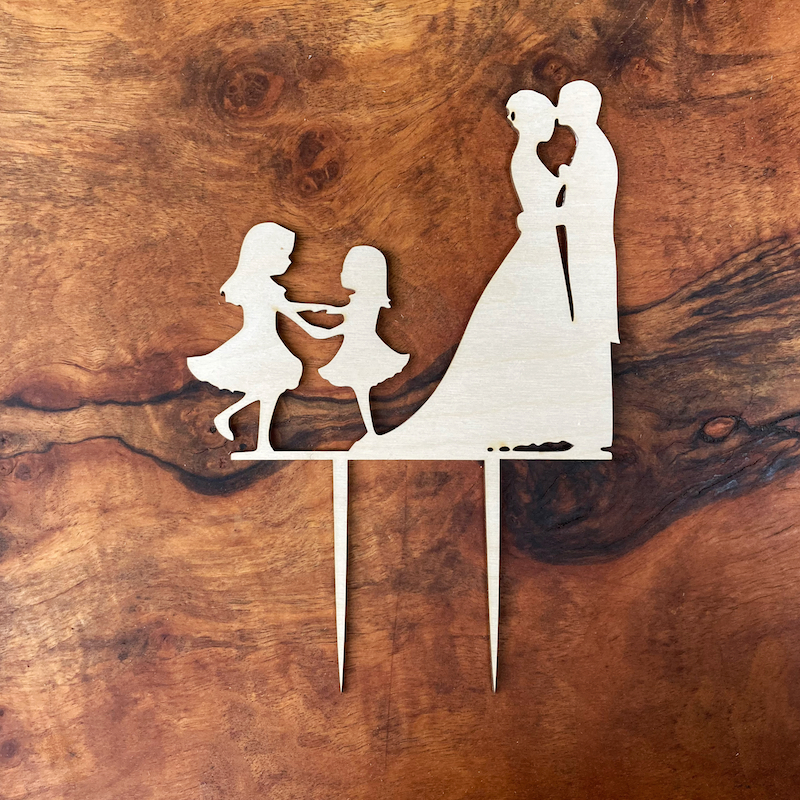 Zápich do dortu - Novomanželé a holčičky