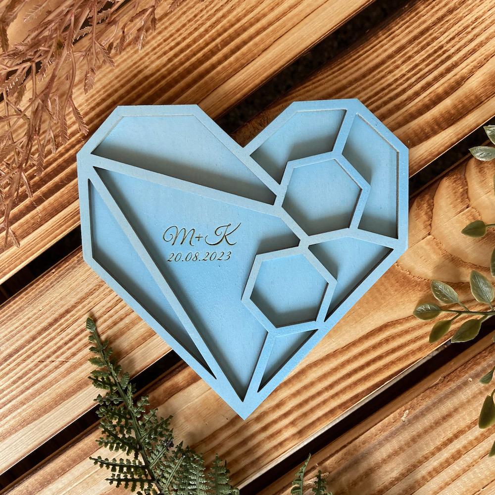 Podnos na snubní prstýnky (baby blue)