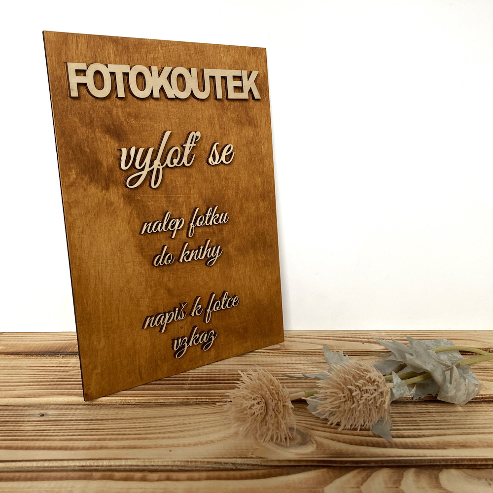 Svatební cedule - FOTOKOUTEK