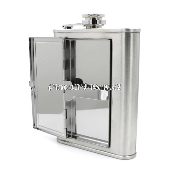 Placatka s pouzdrem na cigarety - stříbrná