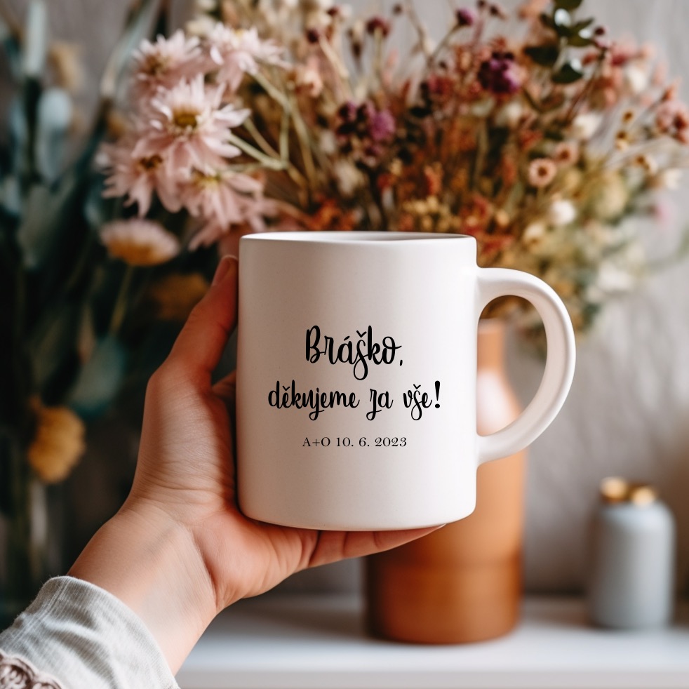 Svatební hrnek pro brášku