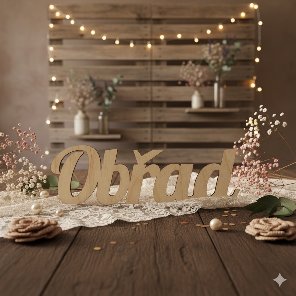 Dřevěný nápis - Obřad