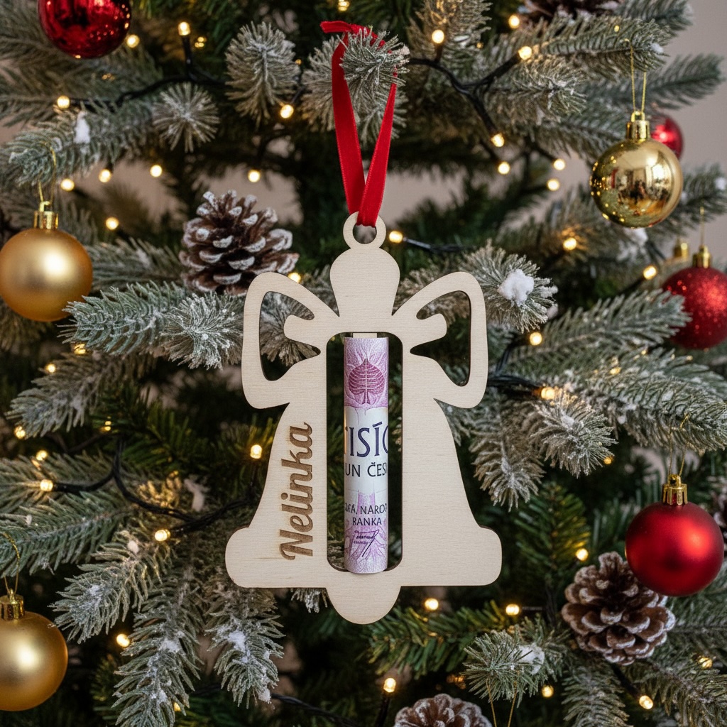 Vánoční ozdoby na peníze