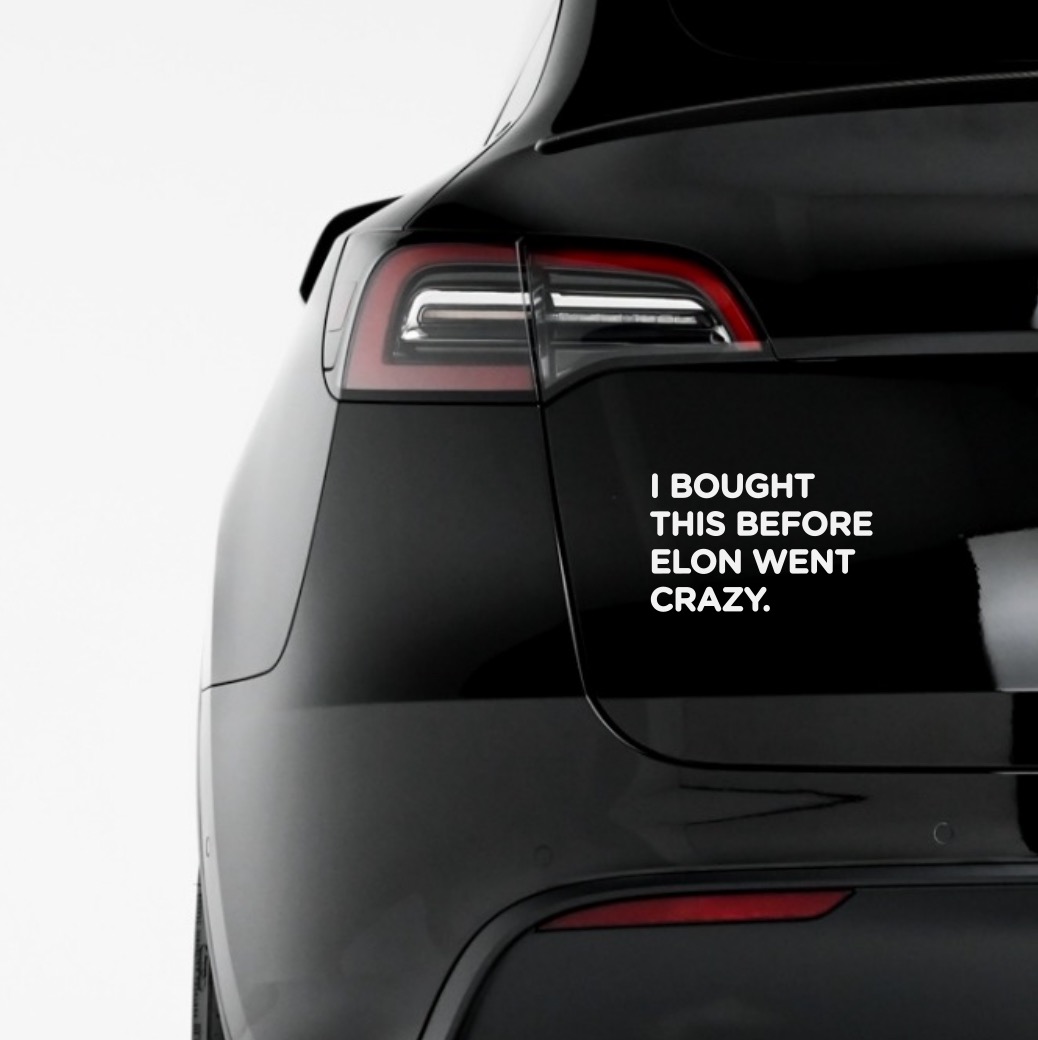 Samolepka na Teslu 