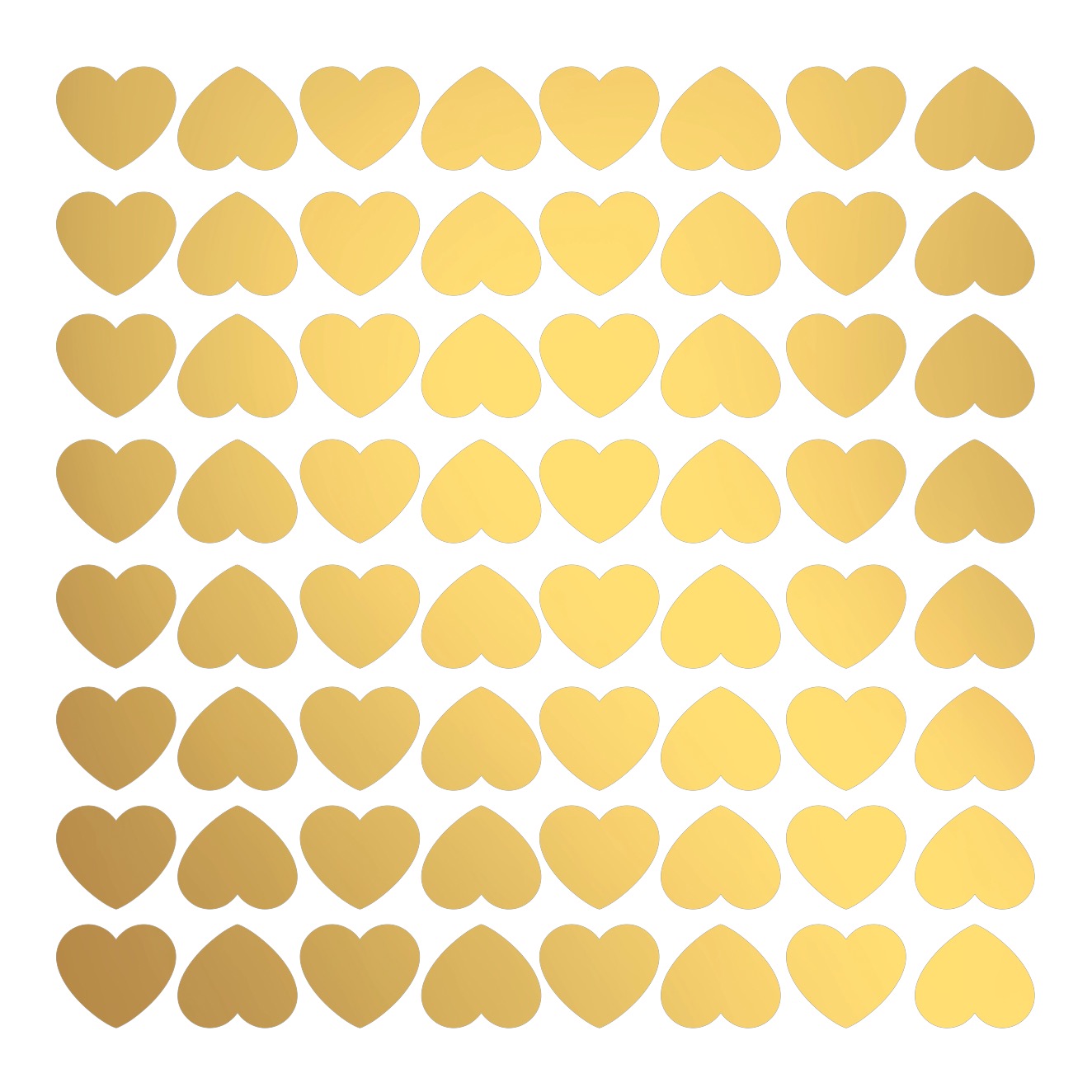 Voděodolné samolepky - srdíčka 56 ks (různé barvy)