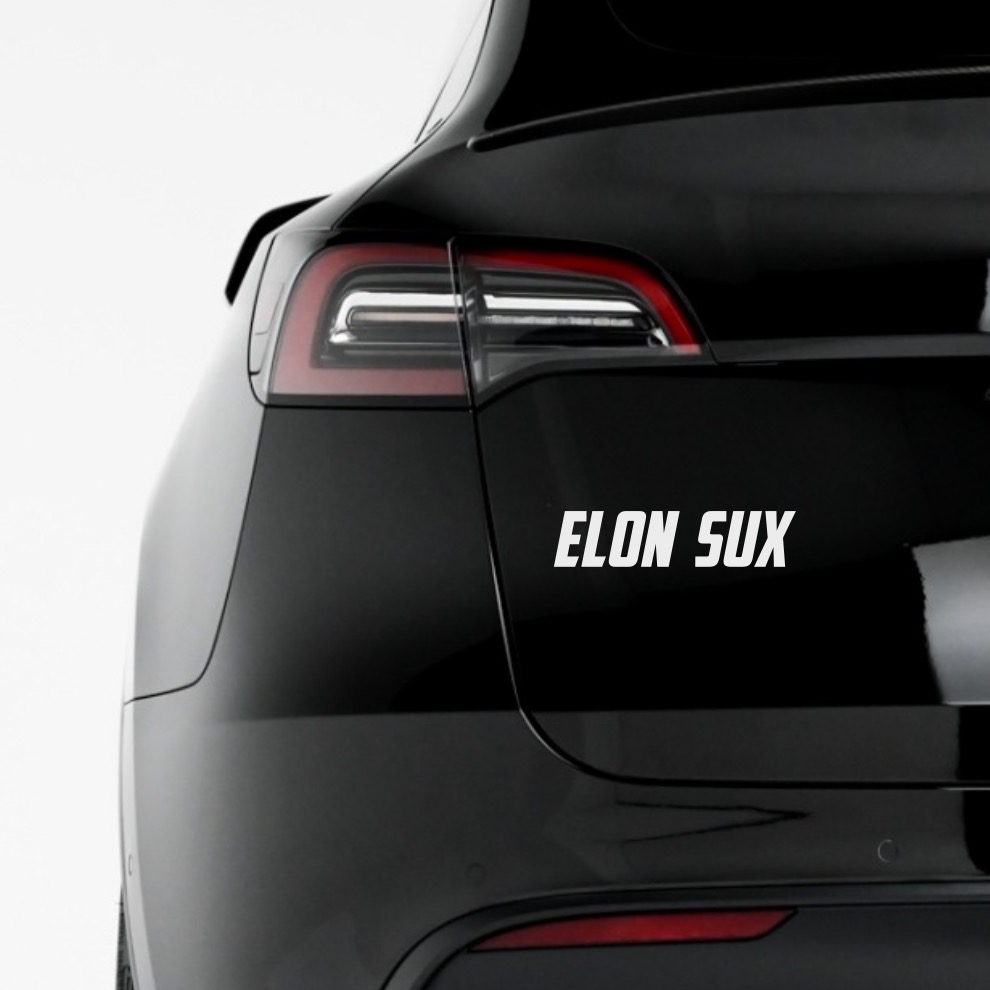 Samolepka na Teslu - Elon Sux