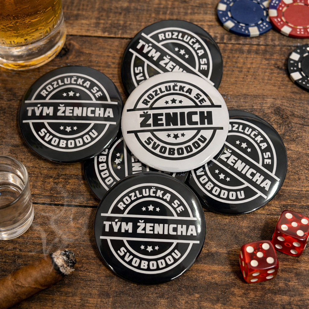 Připínací placka - Tým ženicha