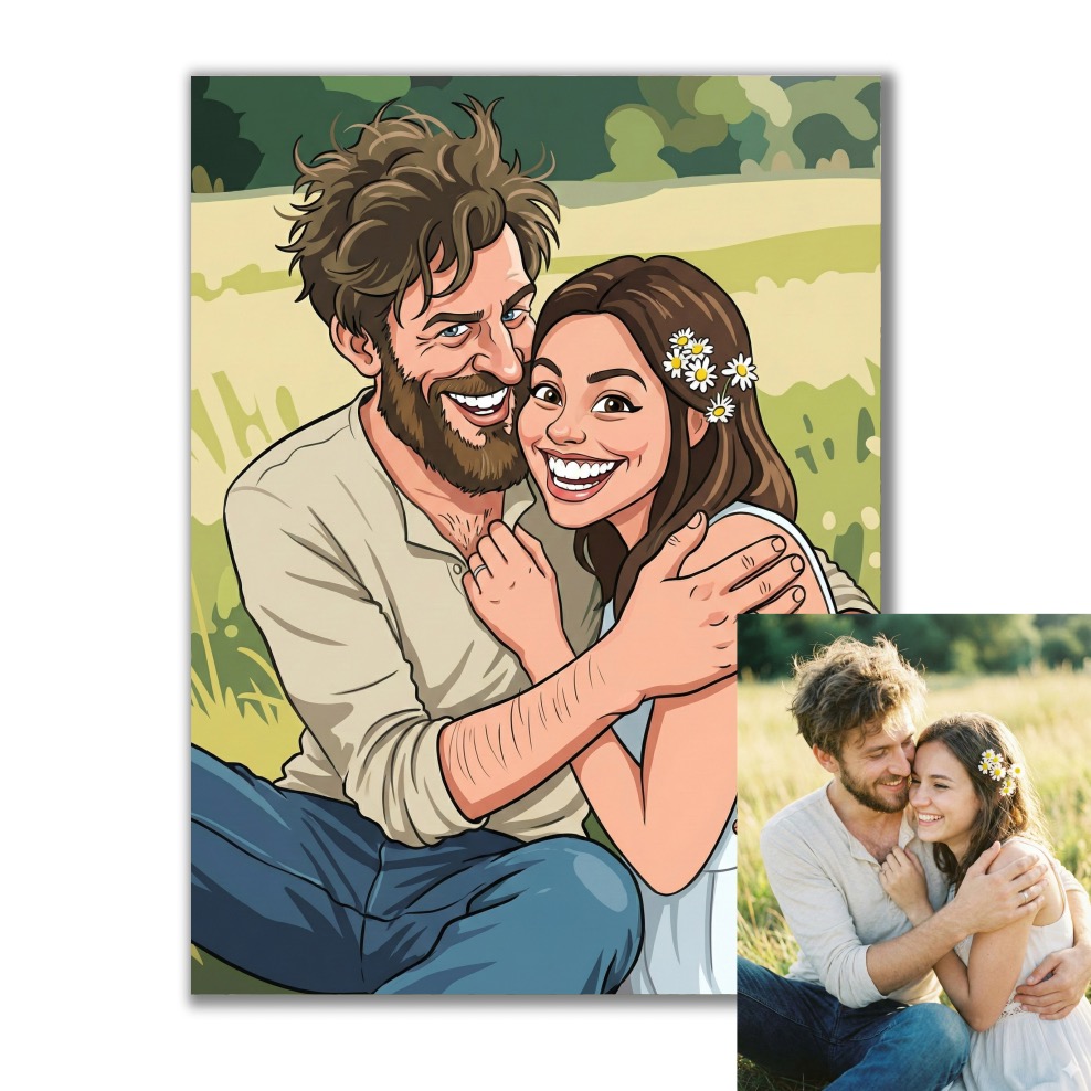 Obraz na plátně s karikaturou podle vaší fotky