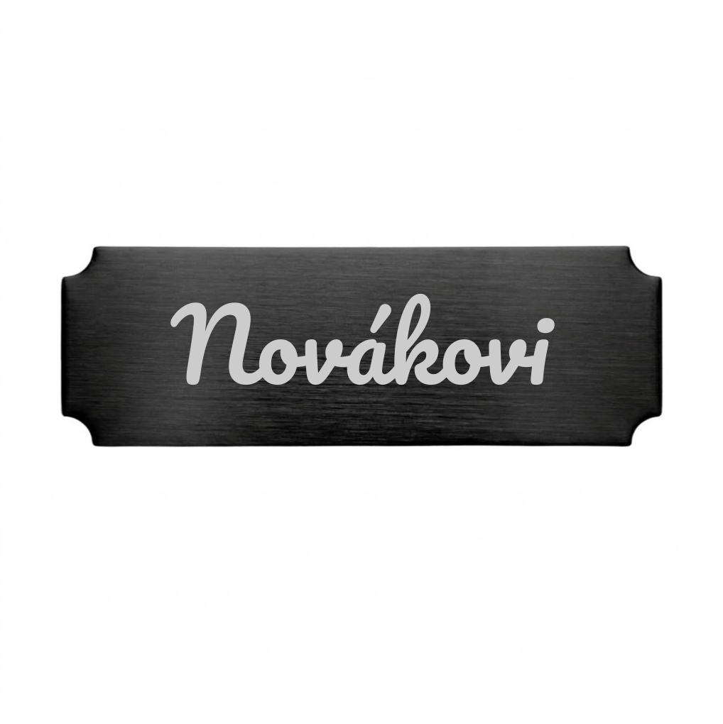 Samolepící nerezová jmenovka na dveře