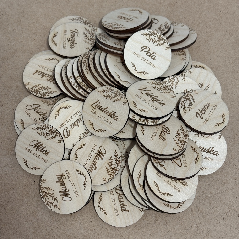 Svatební magnetky - jmenovky