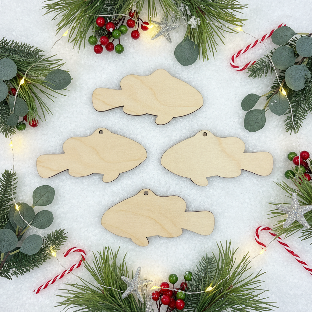 Dřevěná ozdoba k dokreslení - ryba