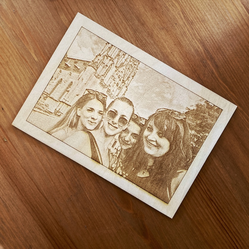 Fotografie vypálená do dřeva