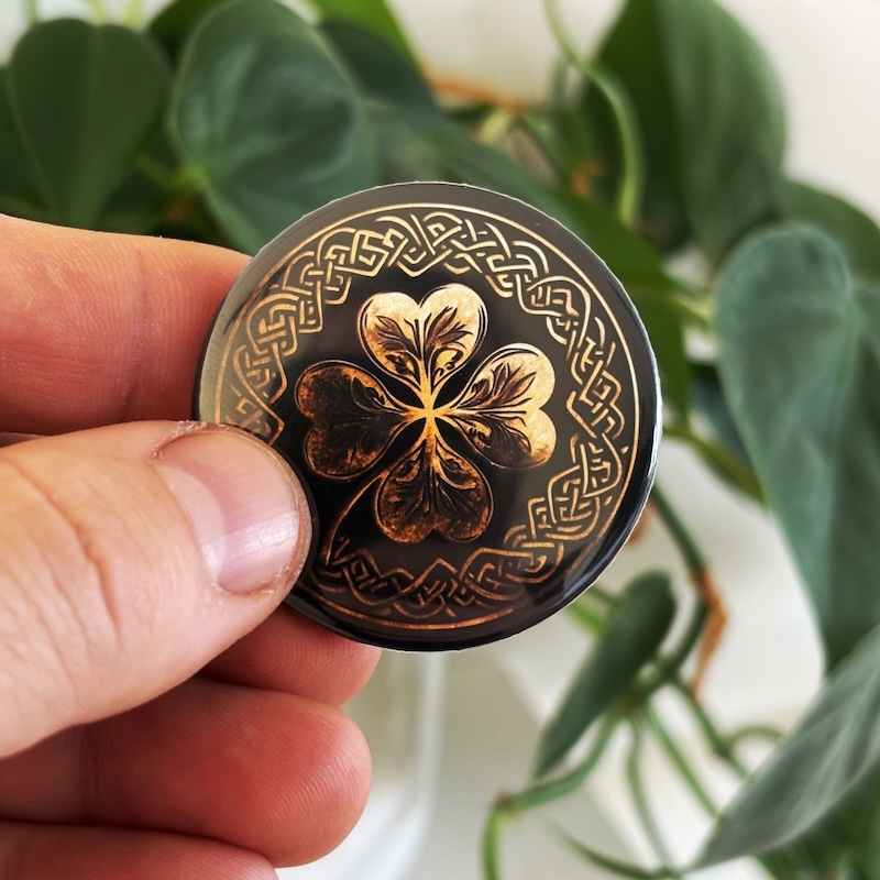 Připínací placka - Čtyřlístek