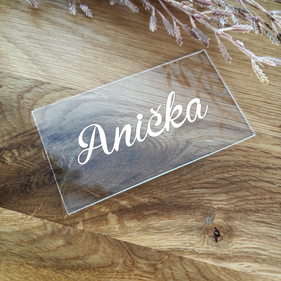 Jmenovky na svatební stůl