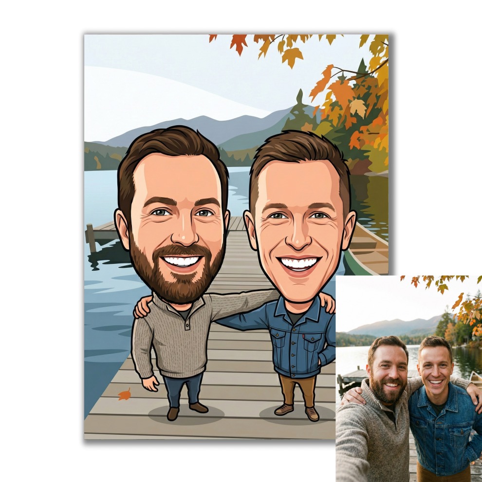 Obraz na plátně s karikaturou podle vaší fotky