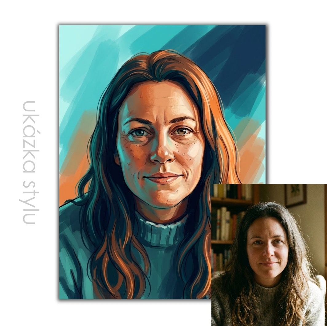 Ilustrace podle vaší fotky pro vlastní tisk