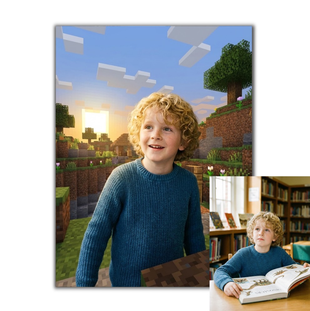 Minecraft podle vaší fotky pro vlastní tisk