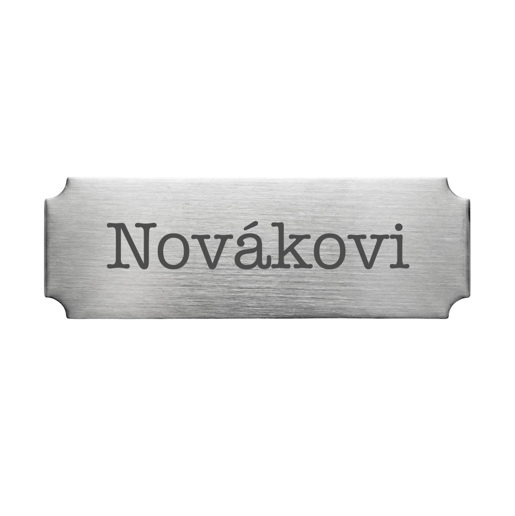 Samolepící nerezová jmenovka na dveře