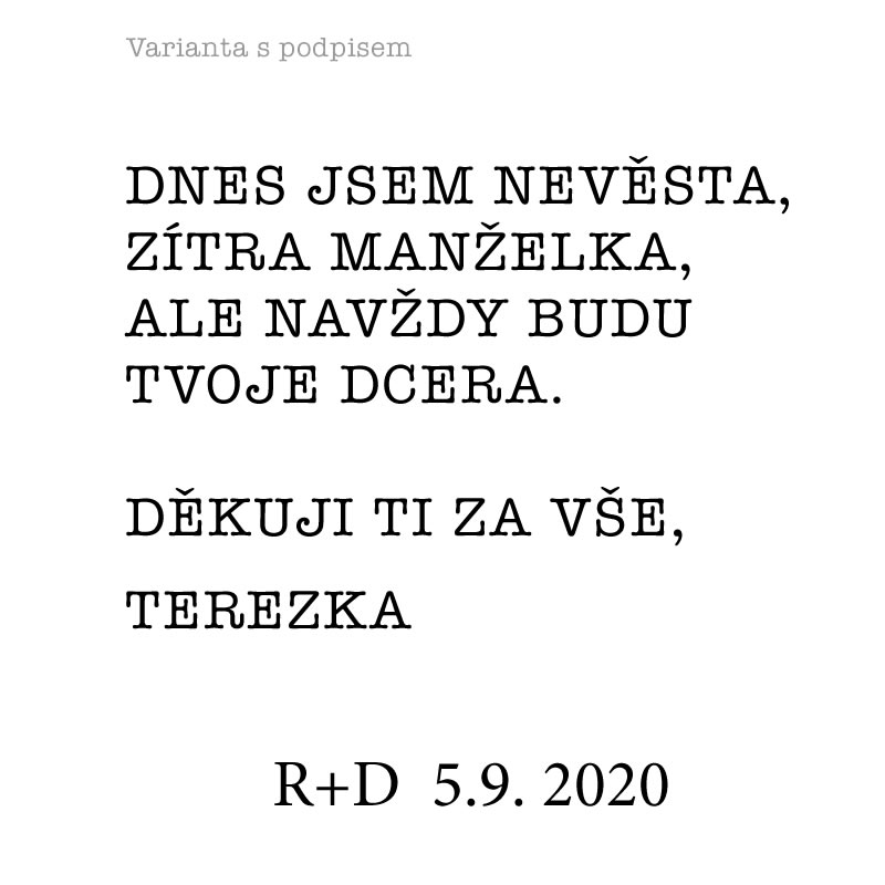 Placatka - Dnes jsem nevěsta II.