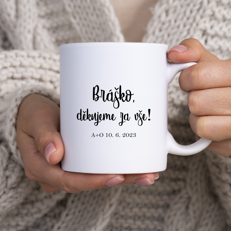 Svatební hrnek pro brášku