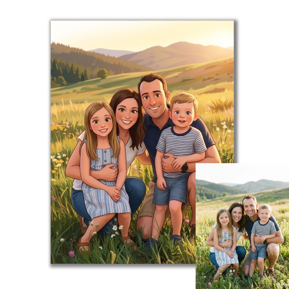 Karikatura podle vaší fotky - Obraz na plátně