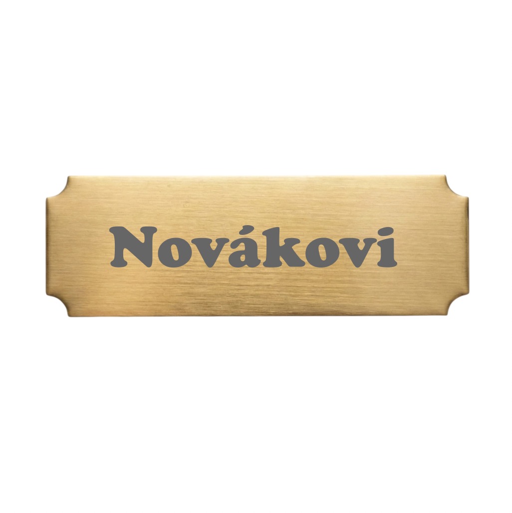 Samolepící nerezová jmenovka na dveře