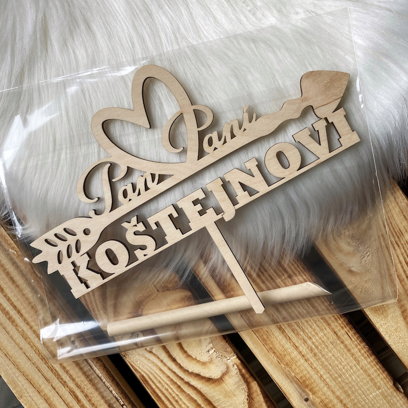 Zápich do dortu - Příjmení novomanželů