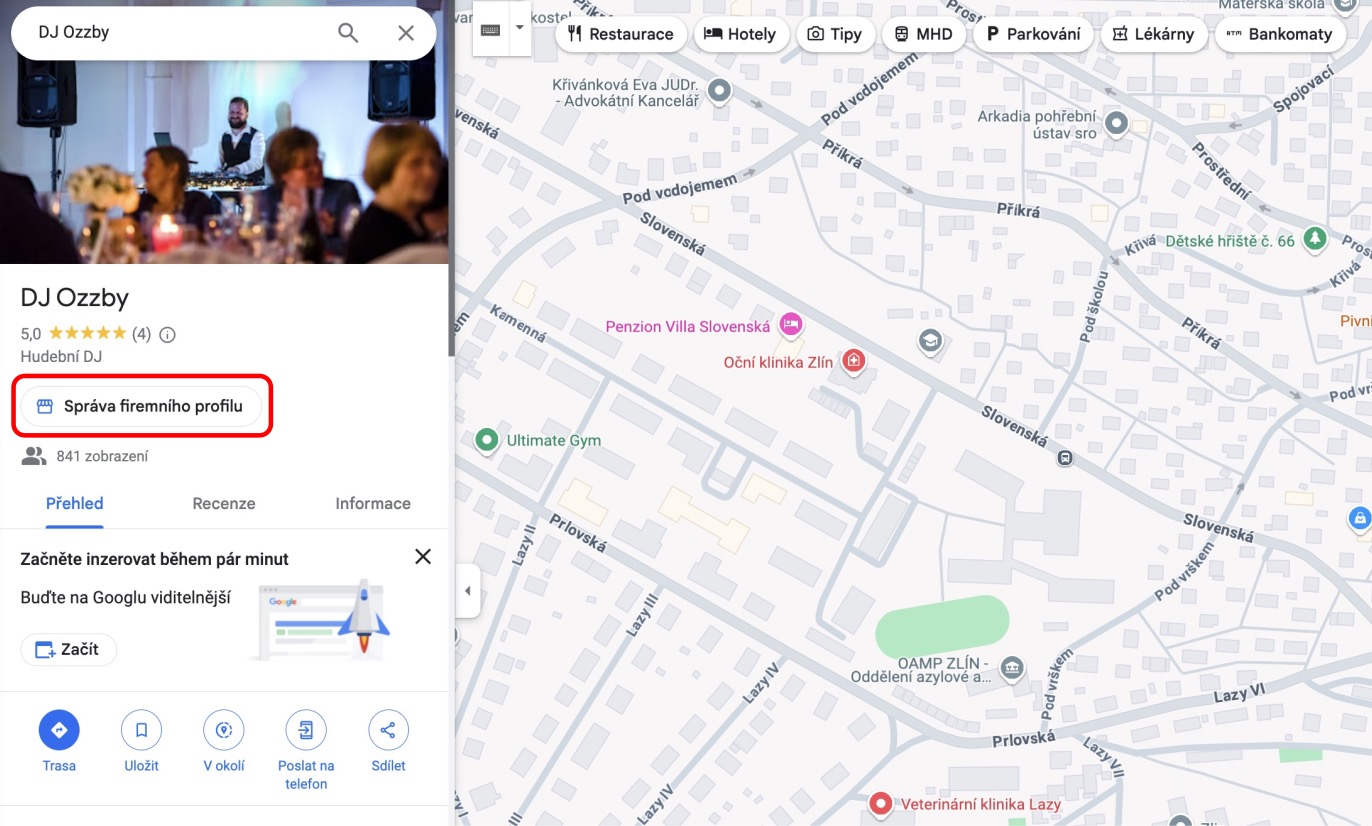 NFC + QR destička pro Google recenze