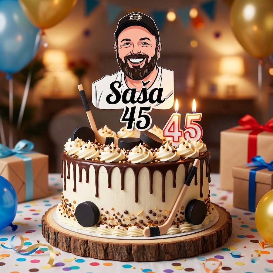 Narozeninový zápich s karikaturou podle vaší fotky