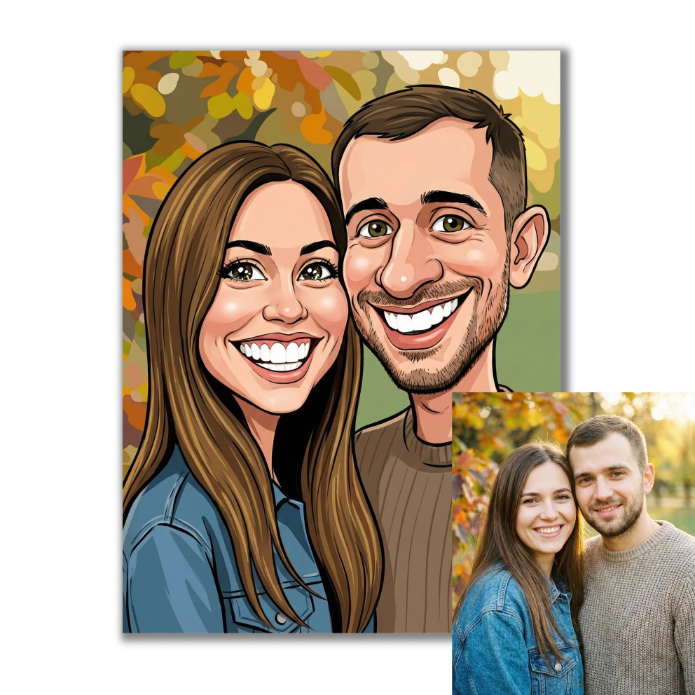 Obraz na plátně s karikaturou podle vaší fotky