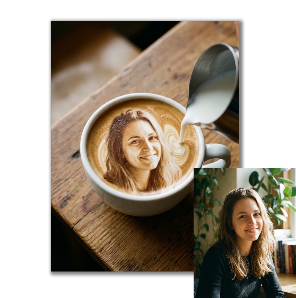 Latte podle vaší fotky pro vlastní tisk