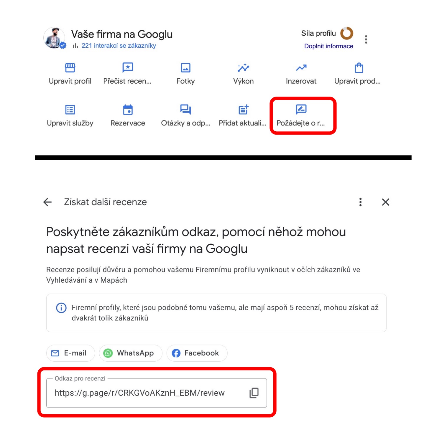 NFC + QR destička pro Google recenze