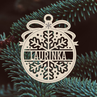Dřevěná vánoční ozdoba se jménem