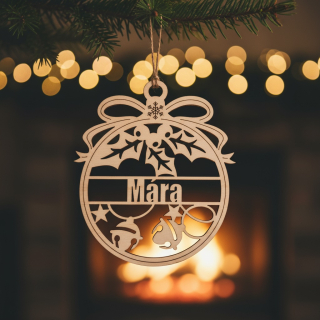 Dřevěná vánoční ozdoba se jménem