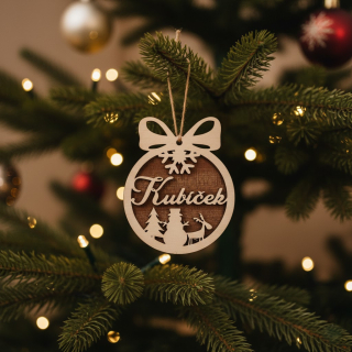 Dřevěná vánoční ozdoba se jménem