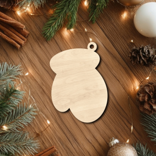 Dřevěná ozdoba k dokreslení - rukavice