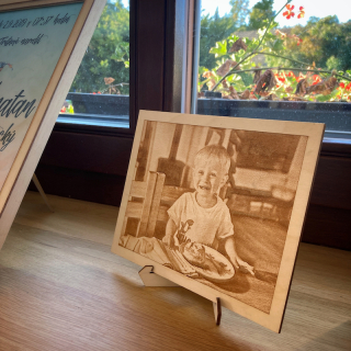 Fotografie vypálená do dřeva