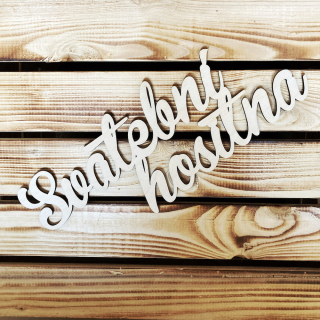 Dřevěný nápis - Svatební hostina
