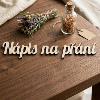 Dřevěný nápis na přání