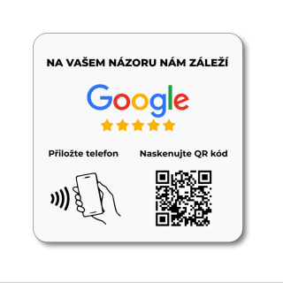NFC + QR destička pro Google recenze