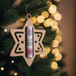 Vánoční ozdoba na peníze (bez jména)