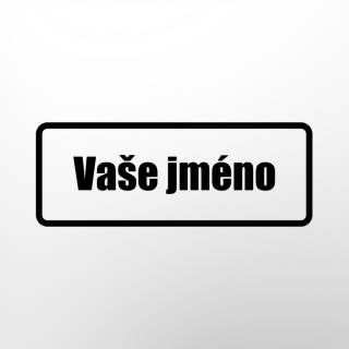 Samolepící vinylová jmenovka na dveře